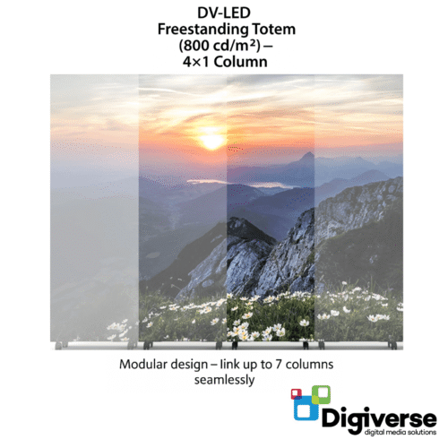 DV-LED Freestanding Totem (800 cd/m²) - 4x1 Column