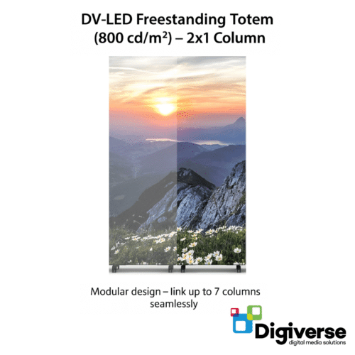 DV-LED Freestanding Totem (800 cd/m²) - 2x1 Column