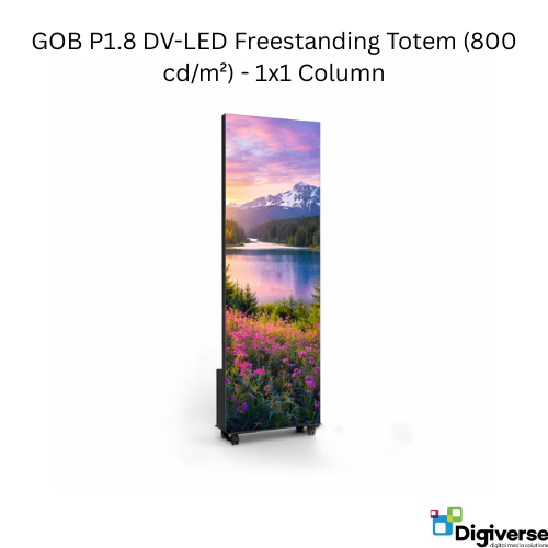 GOB P1.8 DV-LED Freestanding Totem (800 cd/m²) - 1x1 Column