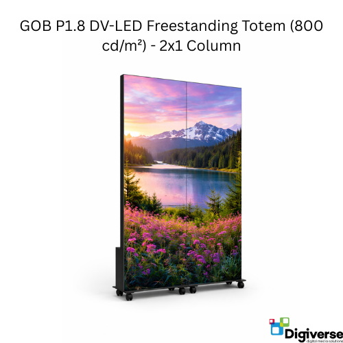 GOB P1.8 DV-LED Freestanding Totem (800 cd/m²) - 2x1 Column