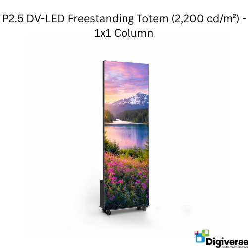 P2.5 DV-LED Freestanding Totem (2,200 cd/m²) - 1x1 Column